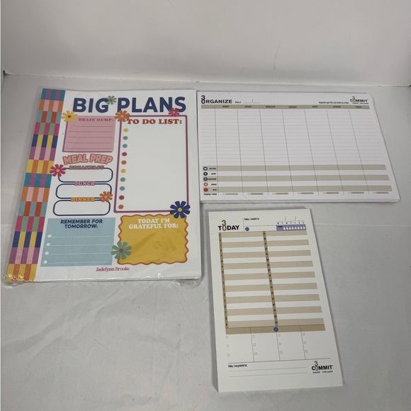Jadelynn Brooke & Commit Set of 3 Organizational Notepads - Picture 1 of 7